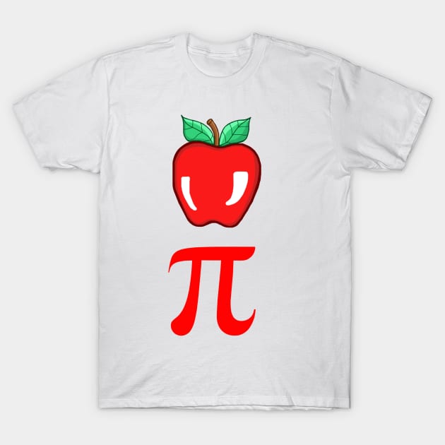 Red Apple Pi T-Shirt by Art by Deborah Camp